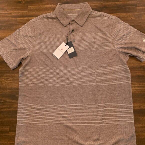 Michel Rouen Other - Michel Rouen Men's Performance Polo Shirt Heather Stretch Golf MRPS034 NWT
